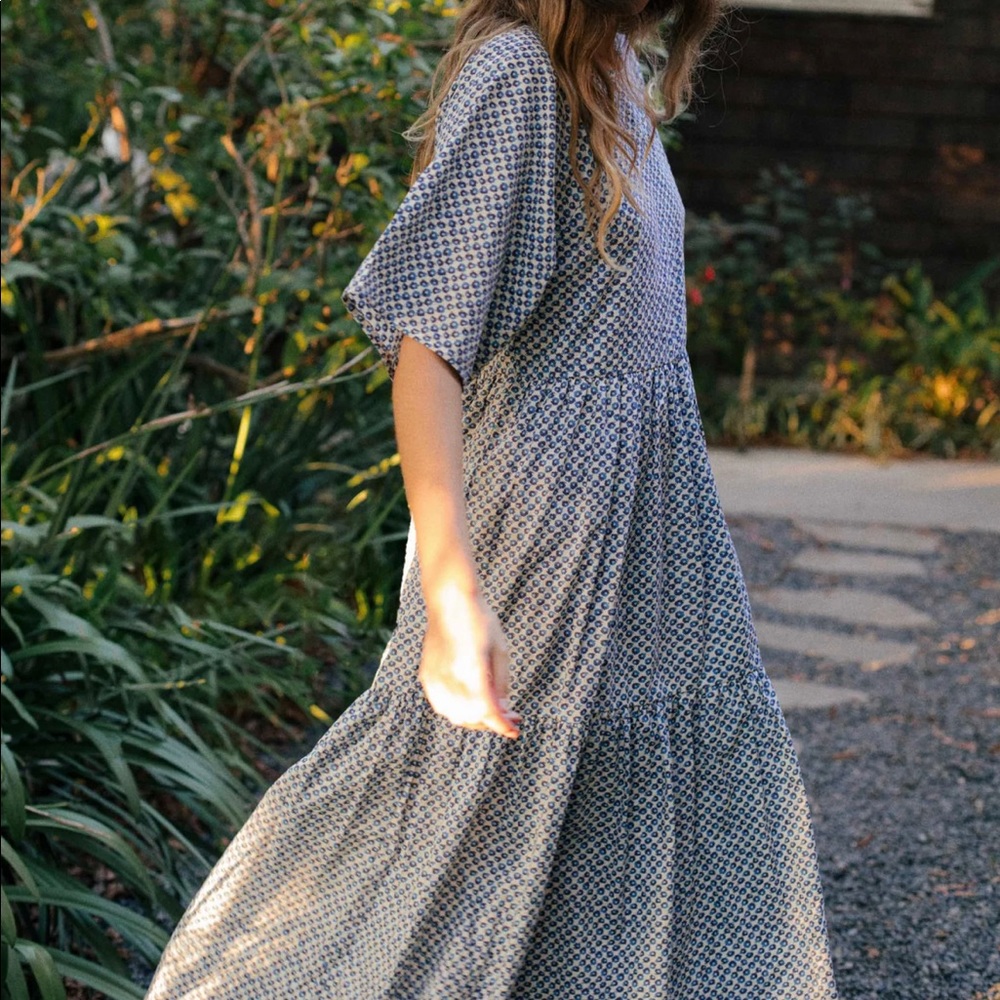 CHRISTY DAWN Theo Dress- sz Medium- Cerulean Anemone Field